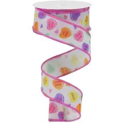 1.5" Conversation Hearts Ribbon: Royal (10 Yards)