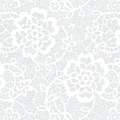 Touch of White Large Floral Cotton Wideback Fabric per yard