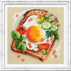 Fried Eggs Toast 120-092 Counted Cross-Stitch Kit