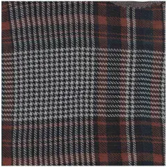 1 Yard Double Knit Jacquard Plaid Fabric 230 GSM. 58/60" Width RUST/HUNTER