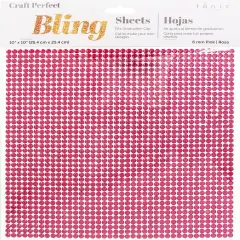 Craft Perfect Gem 10"X10" Gem Sheet 6MM-Pink