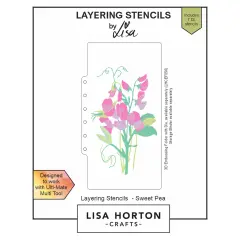 Lisa Horton Crafts Layering Stencils-Sweet Pea