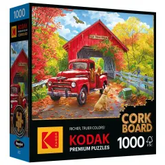 Kodak Premium Cork Board Jigsaw Puzzle 1000 Pieces-Old Creek Bridge