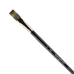 Creative Mark Hamburg Premiere Professional Oil Painting Brushes - Flat #14 Oil Paint Brush - Handmade in Germany, Natural & Synthetic Hair Blend, Long Triple-Lacquered Birch Handle