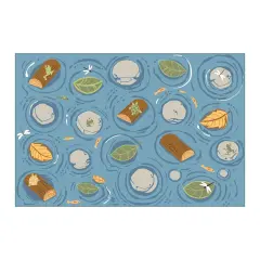 Kaplan Early Learning Company Seating Leaves, Rocks, and Logs Carpet - 6' x 9' Rectangle