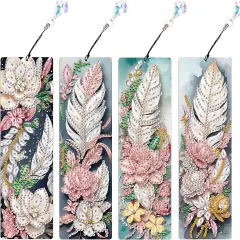 Pecial Shape Crystal Diamond Partial Art Bookmarks for Book Lovers