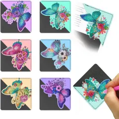 6 PCS Diamond Painting Bookmarks Kits for Adults - Butterfly