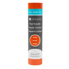 Silhouette Smooth Heat Transfer - 9" - Orange