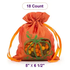 Pumpkin Taffeta Bag 5" x 6.5" Durable and Decorative