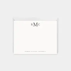 Classic Three Letter Monogram Note Cards