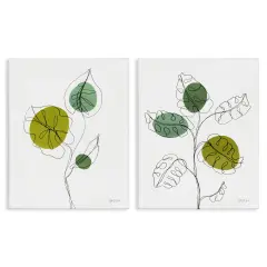 Stupell Industries Minimalist Line Monstera Plants 2 pc Canvas Wall Art Set Design by Yvette St. Amant
