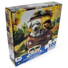 100 Piece Dog with Bear Traveling Puzzle