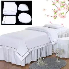 Bed Linen Full Cover Four-piece Sheet For Beauty SPA Suit Massage Table Skirt