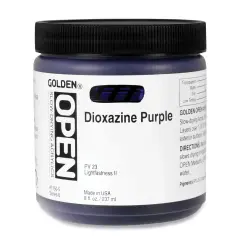 Golden Open Acrylics - Dioxazine Purple, 8 oz Jar