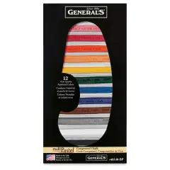 General's MultiPastel Compressed Chalk Set - Assorted Colors, Set of 12