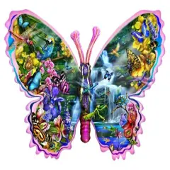 Sunsout Butterfly Waterfall 1000 pc Special Shape Jigsaw Puzzle 95234