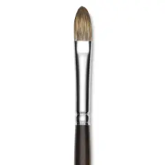 Silver Brush Monza Synthetic Mongoose Artist Brush - Long Handle, Cat's Tongue, Size 4