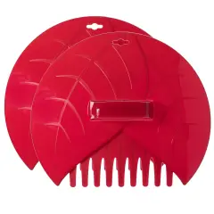 Decorative Pair of Leaf Scoops, Hand Rakes for Lawn and Garden Cleanup Red