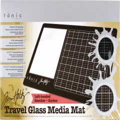Tim Holtz Travel Glass Media Mat 10.25"X15.5"-Left-Handed