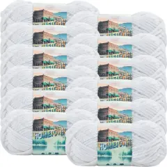 (12 Pack) Lion Brand Yarn Hometown Yarn, New York White