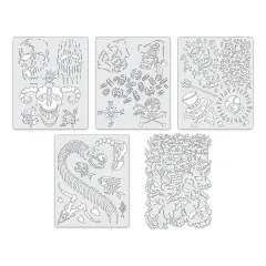 Iwata Artool Freehand Template - Set of 5, Curse of the Skull Master Mini