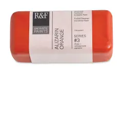 R&F Encaustic Paint Block - Alizarin Orange, 104 ml block