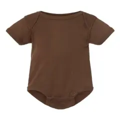 Rabbit Skins&reg; Infant Baby Rib Short Sleeve Bodysuit Brown