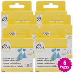 Multipack of 6 - EK Tools HERMA Vario Adhesive Tab Refill Permanent-Permanent-1000pcs, For E5501074