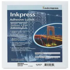 Inkpress - Adhesive Luster Inkjet Paper, 8-1/2" x 11", 20 Sheets