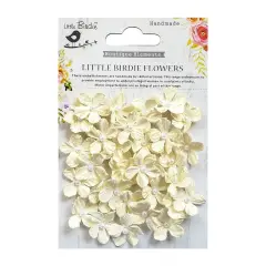 Little Birdie Pearl Petites Paper Flowers 32/Pkg Moon Light