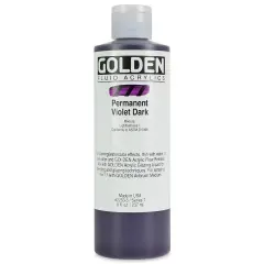 Golden Fluid Acrylics - Permanent Violet Dark, 8 oz bottle