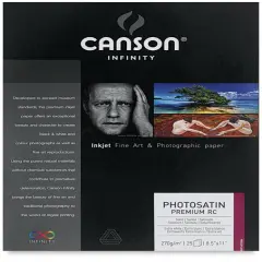 Canson Infinity PhotoSatin Art Papers - 8-1/2" x 11", Premium Resin Coated, Single Sheet