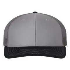 Richardson&reg; Snapback Trucker Cap Grey/ C Navy