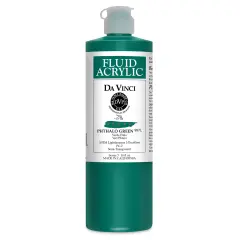Da Vinci Fluid Acrylics - Phthalo Green, 16 oz bottle