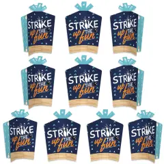 Big Dot of Happiness Strike Up the Fun - Bowling - Table Decorations - Birthday Party or Baby Shower Fold and Flare Centerpieces - 10 Count