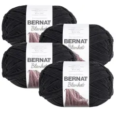 (Pack of 4) Bernat Blanket Big Ball Yarn-Coal