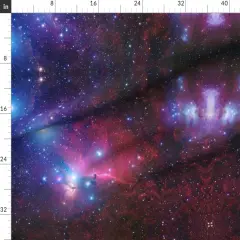 Various Fabrics by the Yard or Fat Quarter Purple, Galaxy, Celestial, Nebula, Stars, Sky, Space Custom Printed Fabric by Spoonflower