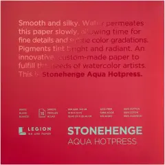 Stonehenge Aqua Block Hotpress Pad 10"X10" 15 Sheets/Pkg-White 140lb
