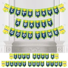 Big Dot of Happiness Let&rsquo;s Rally - Pickleball - Birthday or Retirement Party Bunting Banner - Party Decorations - Let's Have A Rally Good Time