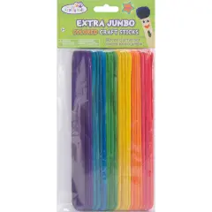 Krafty Kids Extra Jumbo Craft Sticks-Colored 7.875" 24/Pkg