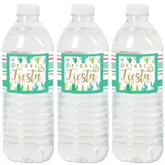 Big Dot of Happiness Final Fiesta - Last Fiesta Bachelorette Party Water Bottle Sticker Labels - Set of 20