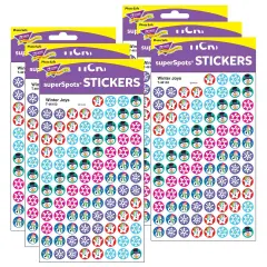 Winter Joys superSpots&reg; Stickers, 800 Per Pack, 6 Packs