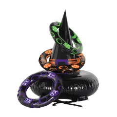Beistle - Inflatable Witch Hat Ring Toss - 18&frac12;" & 9"-10" - 12 Pack