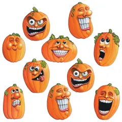 Beistle - Mini Wacky Jack-O-Lantern Cutouts - 4" - 24 Pack