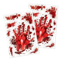 Beistle - Blood Splatter Clings - 12" x 17" Sh - 12 Pack