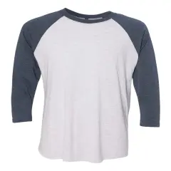 Next Level&reg; Crewneck Triblend Three-Quarter Raglan T-Shirt Heather White