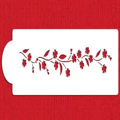 Forget Me Not Cake Stencil Side | C548 by Designer Stencils | Stencils for Royal Icing, Airbrush, Dusting Powder |