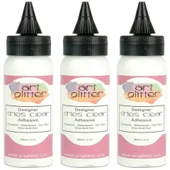 Art Glitter Designer Dries Clear Adhesive, 2 oz bottle, Sеt оf 3