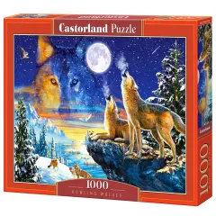 1000 Piece Jigsaw Puzzle, Howling Wolves, Adult Puzzle, Castorland C-103317-2