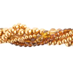 Crystal Lane DIY Curly Willow Twisted Glass & Pearls Beads, 5 Strands